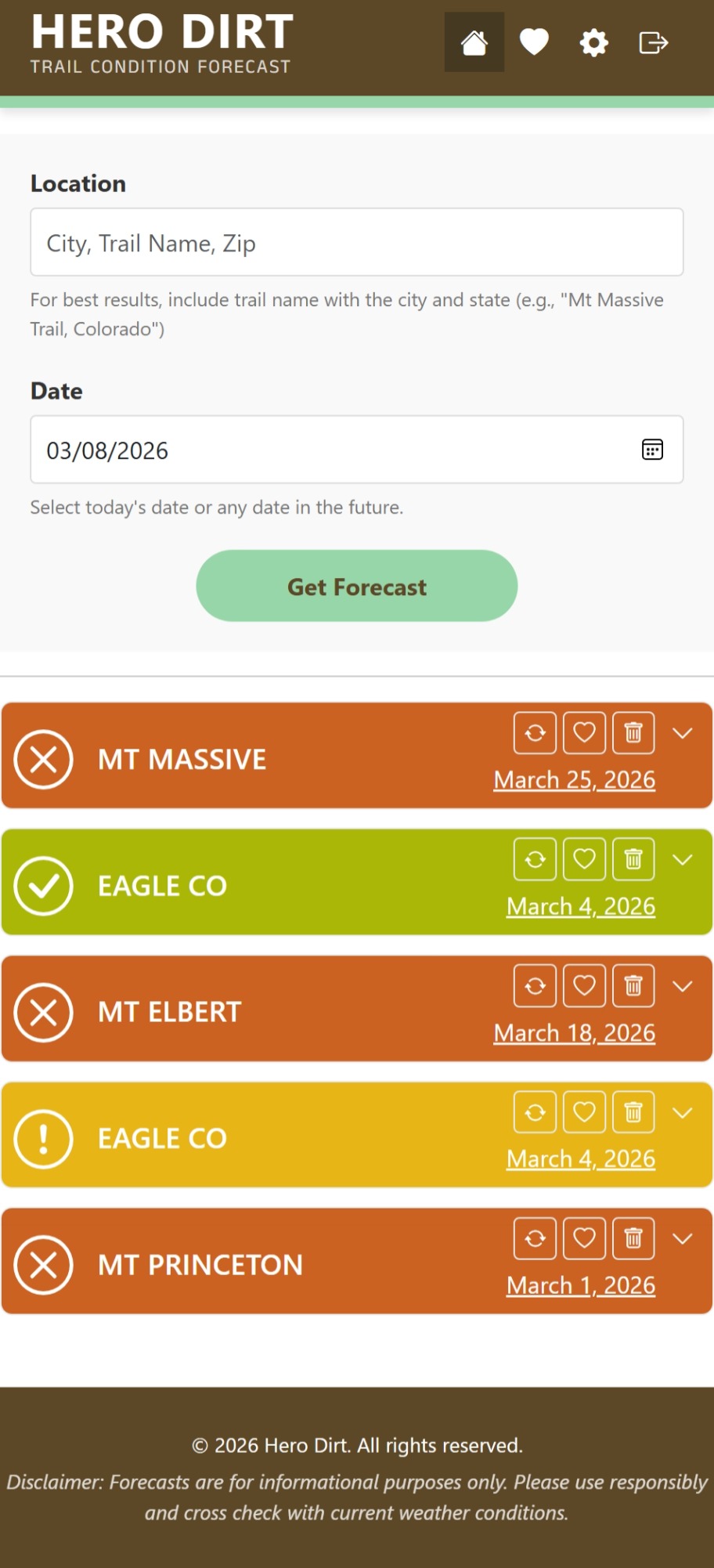 TrailForecast Main