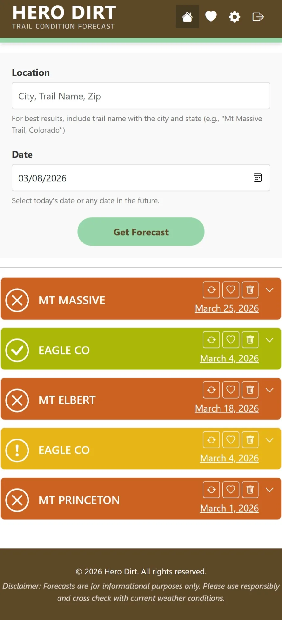 TrailForecast Main