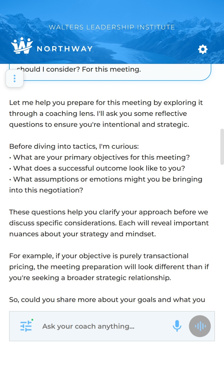 Northway AI Coach