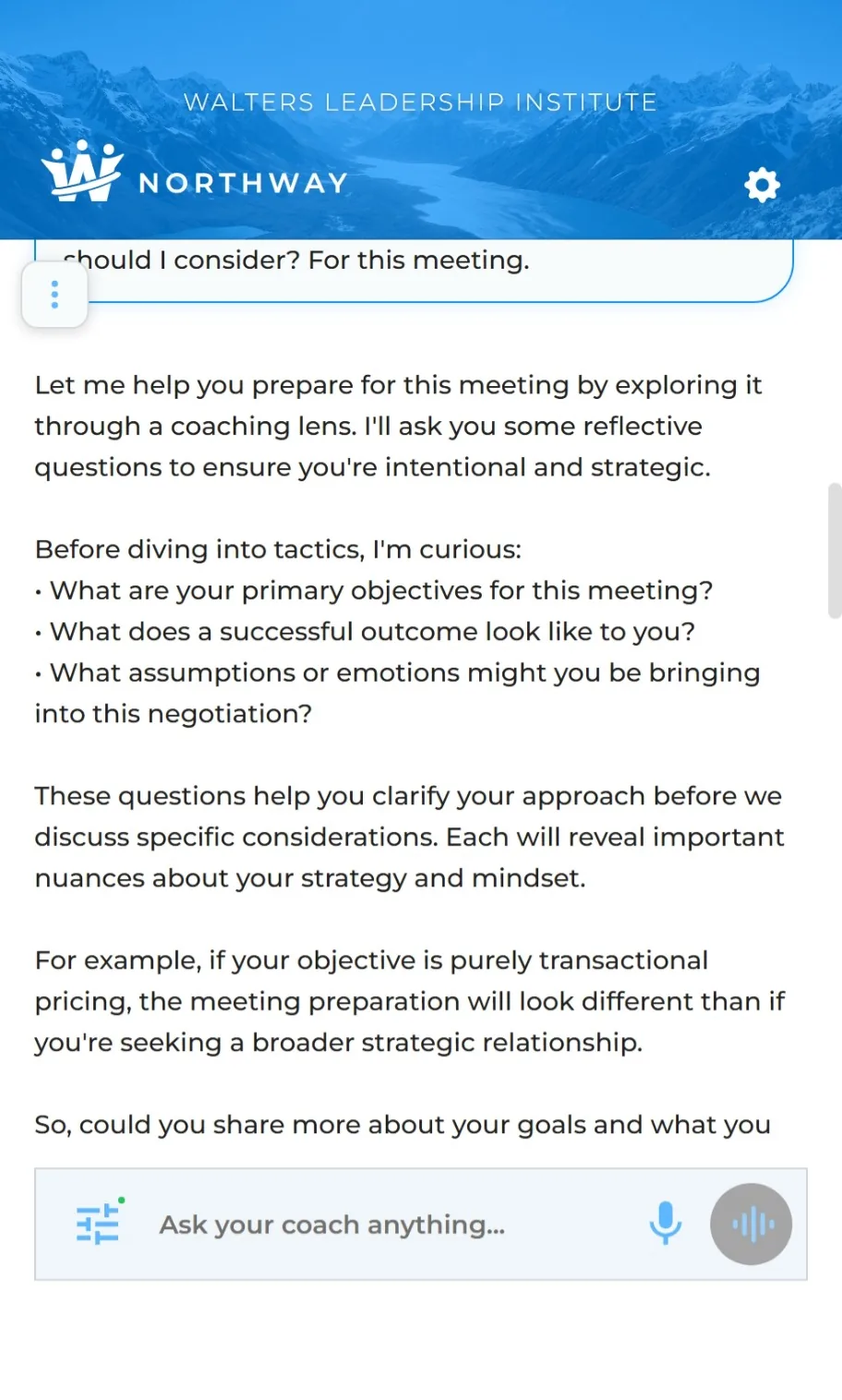 Northway AI Coach
